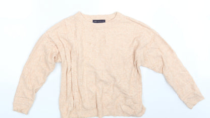 M&S Womens Orange   Pullover Jumper Size 10