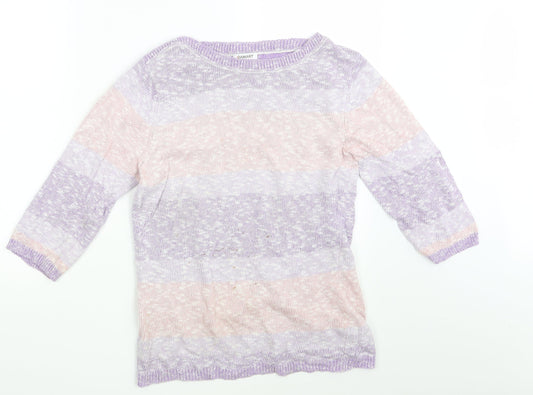 Damart Womens Multicoloured Striped  Pullover Jumper Size 10