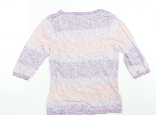 Damart Womens Multicoloured Striped  Pullover Jumper Size 10