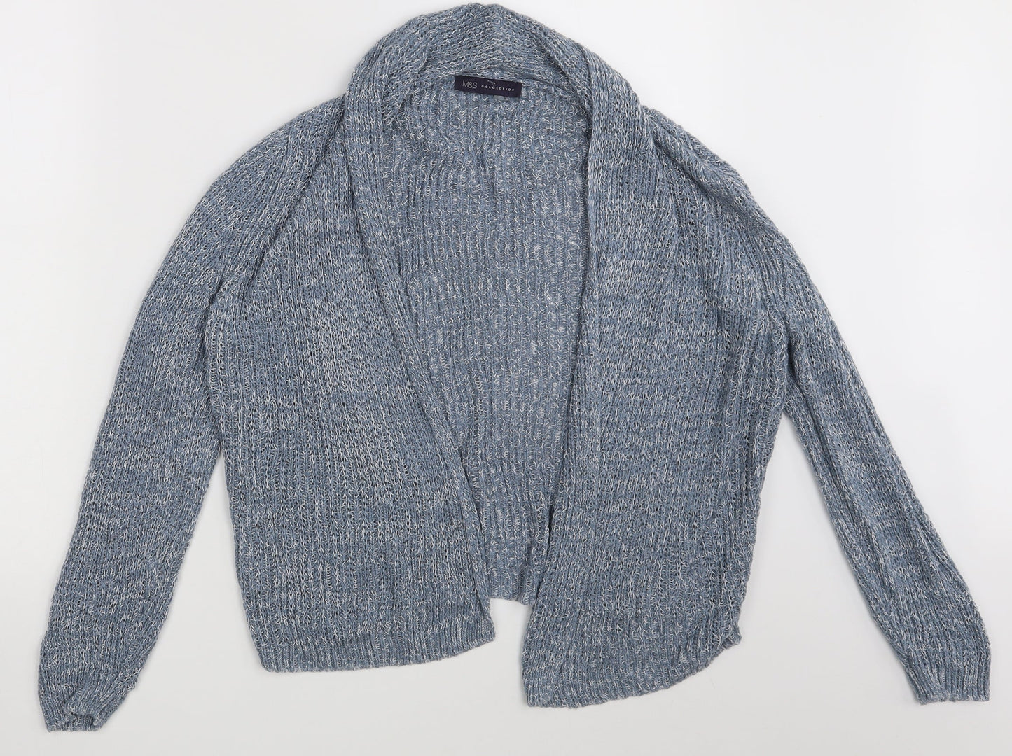Womens UK Size One Size M&S Blue Wrap Jumper