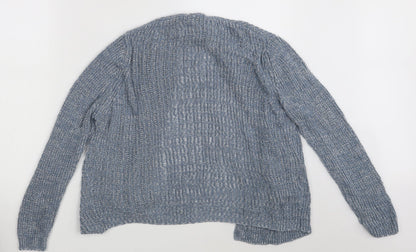 Womens UK Size One Size M&S Blue Wrap Jumper