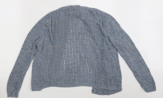 Womens UK Size One Size M&S Blue Wrap Jumper