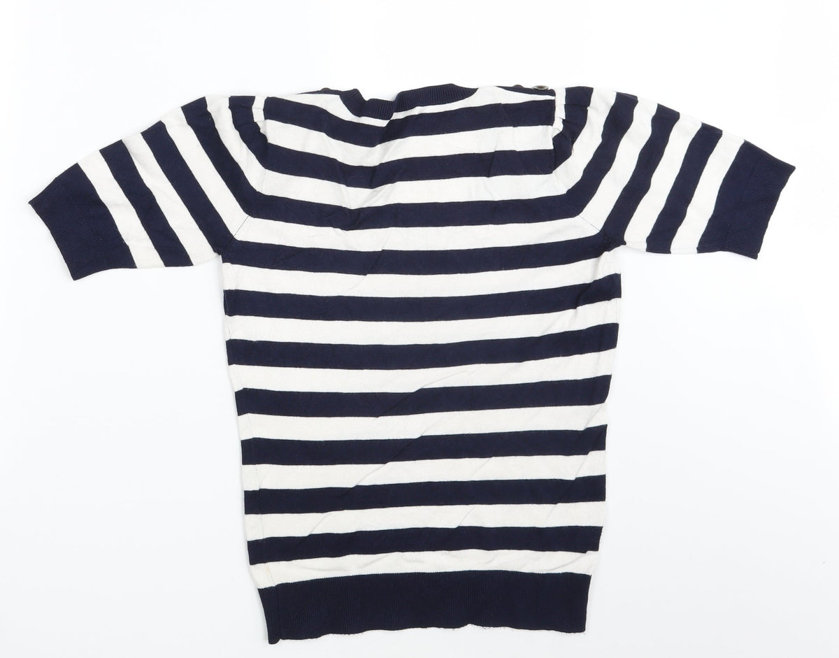 Planet Womens Multicoloured Striped  Pullover Sweatshirt Size XS