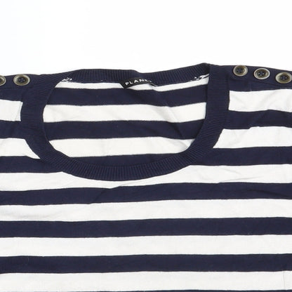 Planet Womens Multicoloured Striped  Pullover Sweatshirt Size XS