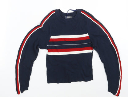 Primark Womens Blue Striped  Pullover Sweatshirt Size 6