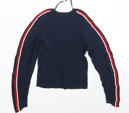 Primark Womens Blue Striped  Pullover Sweatshirt Size 6