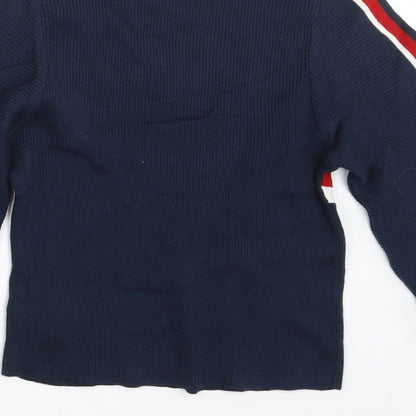 Primark Womens Blue Striped  Pullover Sweatshirt Size 6