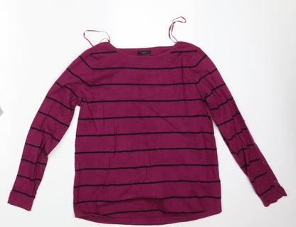 Womens UK Size 14 M&Co. Purple Pullover Jumper