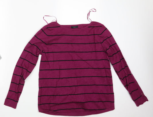 Womens UK Size 14 M&Co. Purple Pullover Jumper