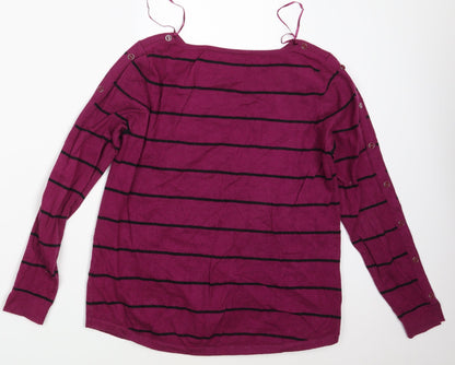 Womens UK Size 14 M&Co. Purple Pullover Jumper