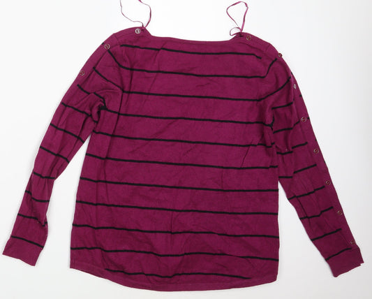 Womens UK Size 14 M&Co. Purple Pullover Jumper