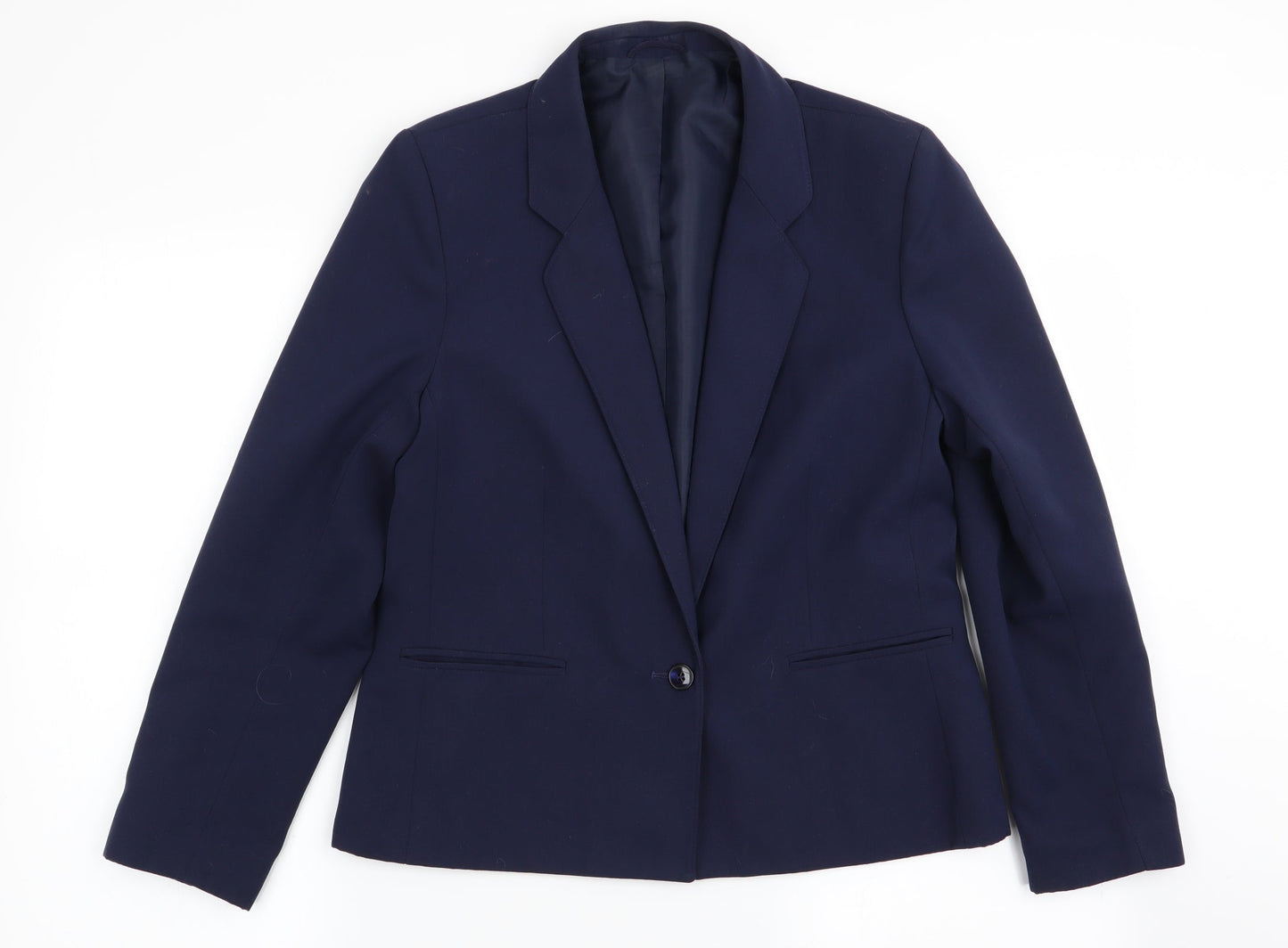 Womens UK Size 12 Preworn Regular Blue Blazer