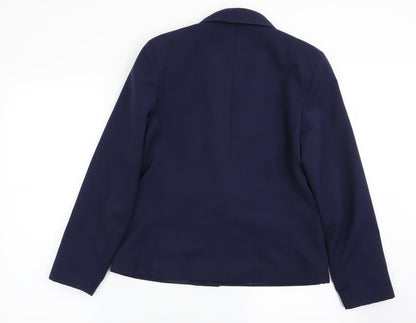 Womens UK Size 12 Preworn Regular Blue Blazer