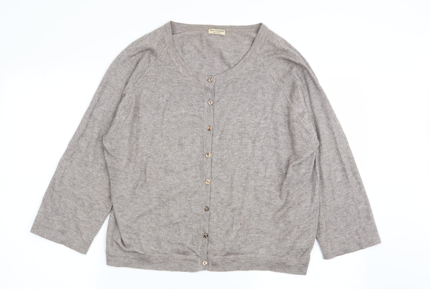 New Scotland Womens Beige   Cardigan Jumper Size S