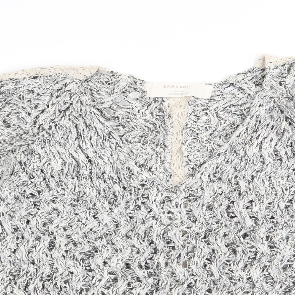 Womens UK Size S Zara Grey Pullover Jumper