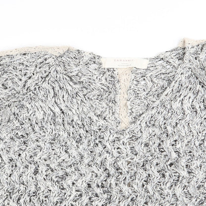 Womens UK Size S Zara Grey Pullover Jumper