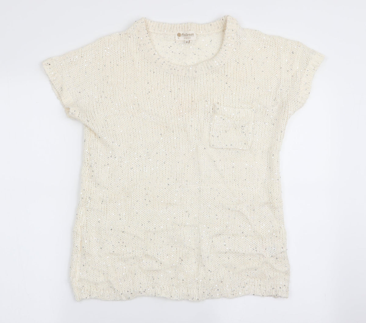 knitwear  Womens White   Basic T-Shirt Size M