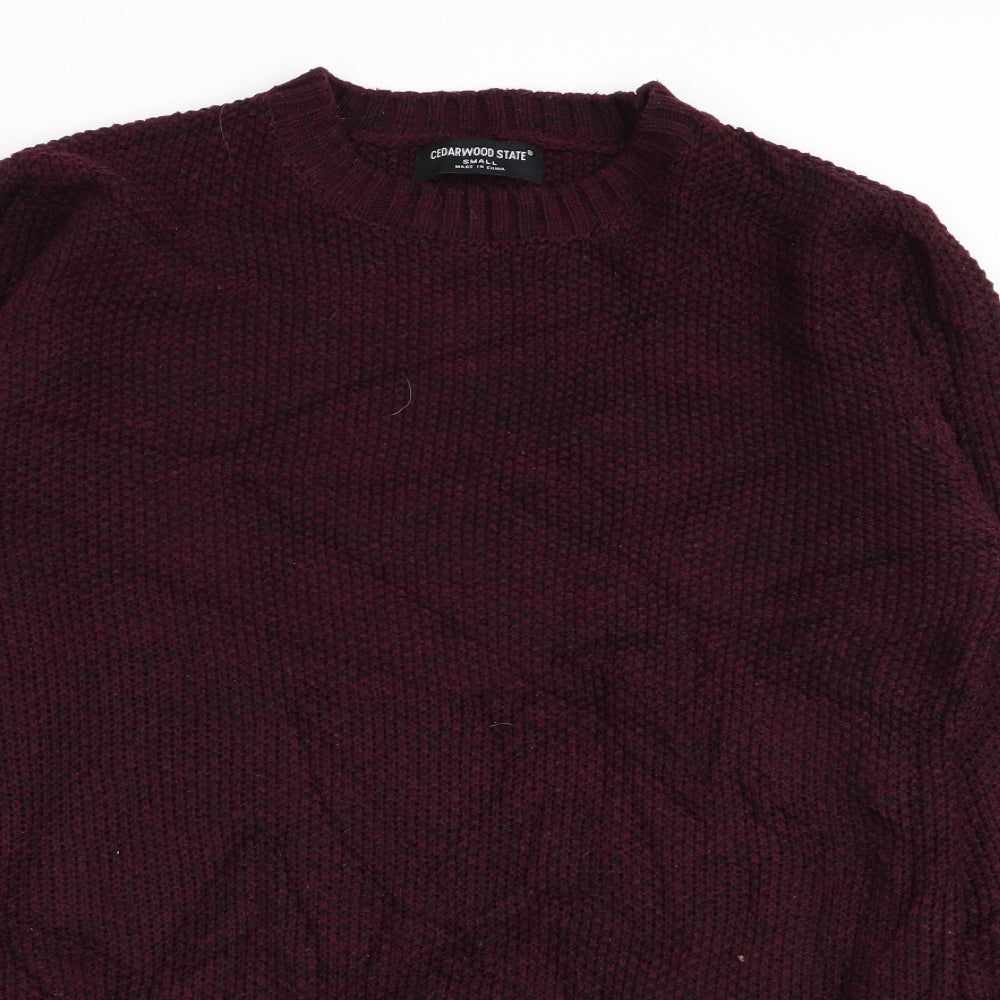 Cedar Wood State Mens Red   Pullover Jumper Size S