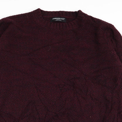 Cedar Wood State Mens Red   Pullover Jumper Size S
