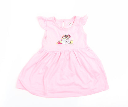 Disney Girls Pink   Fit & Flare  Size 6-9 Months