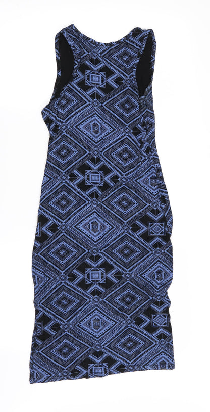 Club L Womens Multicoloured Geometric  Pencil Dress  Size 8