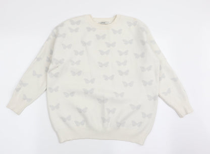 Asda George Womens White   Pullover Jumper Size 12