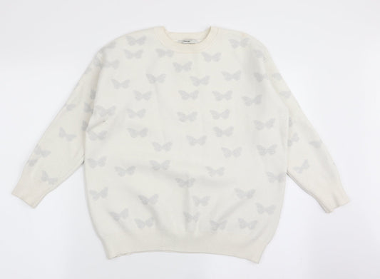 Asda George Womens White   Pullover Jumper Size 12