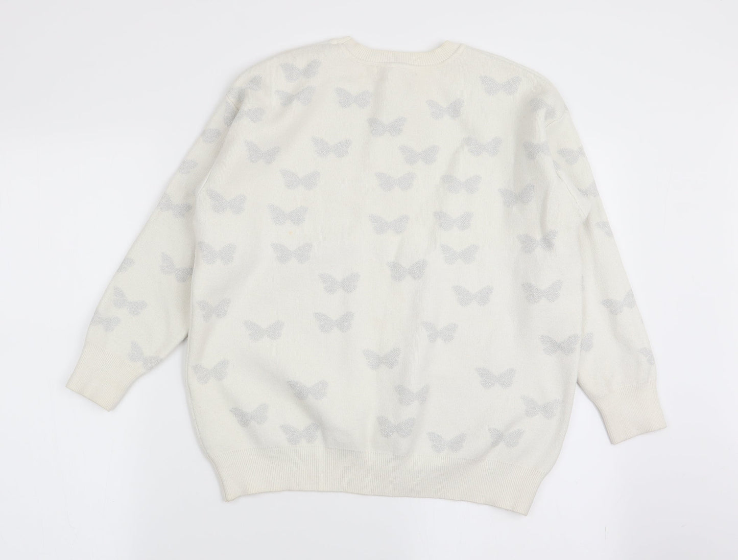 Asda George Womens White   Pullover Jumper Size 12