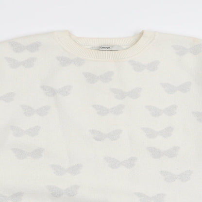 Asda George Womens White   Pullover Jumper Size 12