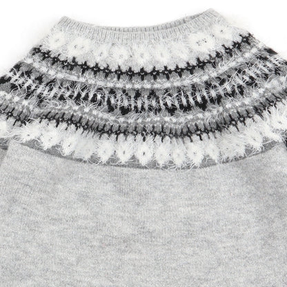 Primark Girls Grey Geometric  Pullover Jumper Size 7-8 Years