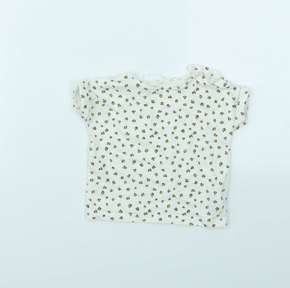 NEXT Girls Multicoloured Animal Print  Basic T-Shirt Size 3-6 Months