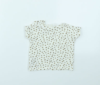 NEXT Girls Multicoloured Animal Print  Basic T-Shirt Size 3-6 Months