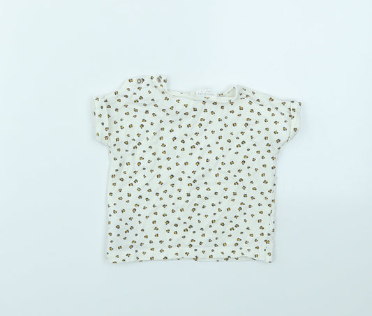NEXT Girls Multicoloured Animal Print  Basic T-Shirt Size 3-6 Months