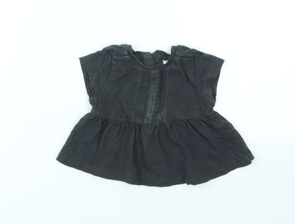 NEXT Girls Black   Basic T-Shirt Size Newborn