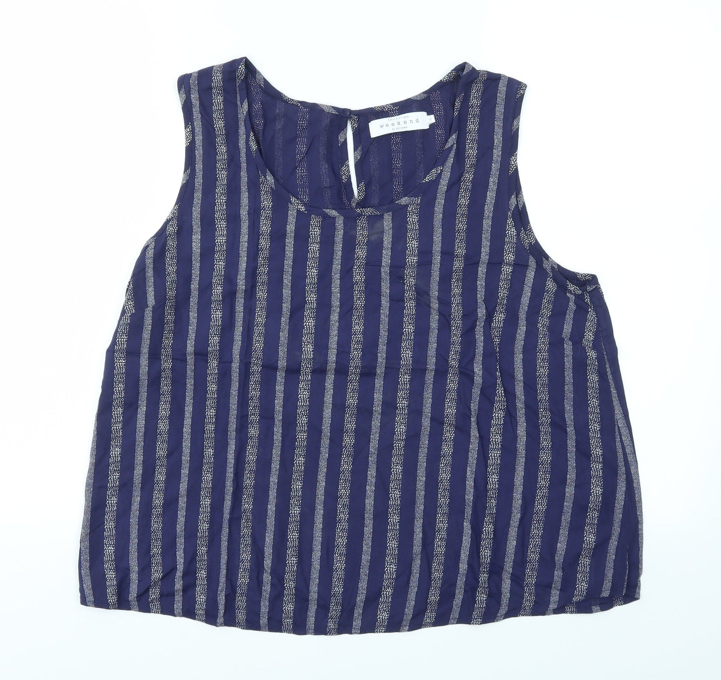 Womens UK Size 12 WEEKEND Blue Basic Blouse