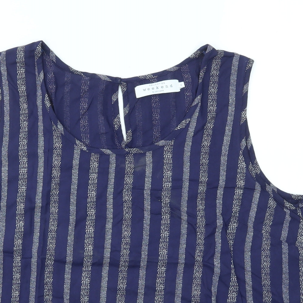 Womens UK Size 12 WEEKEND Blue Basic Blouse
