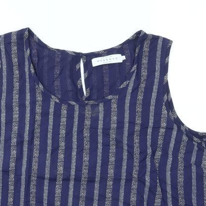 Womens UK Size 12 WEEKEND Blue Basic Blouse