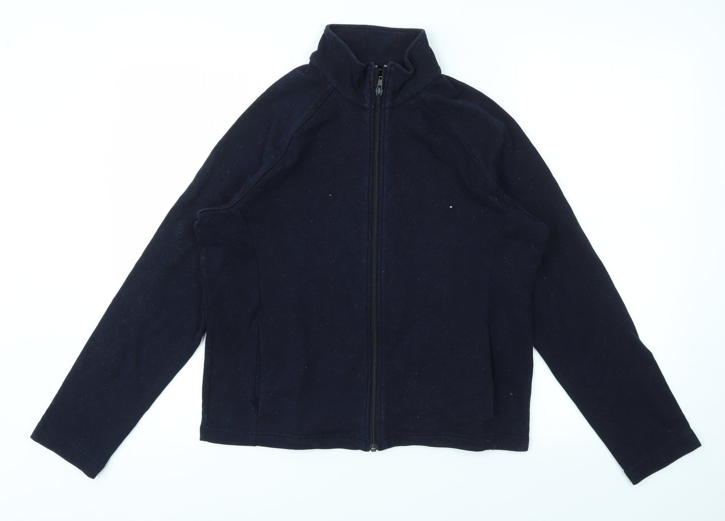 Womens UK Size 14 M&S Blue Full Zip Jumper