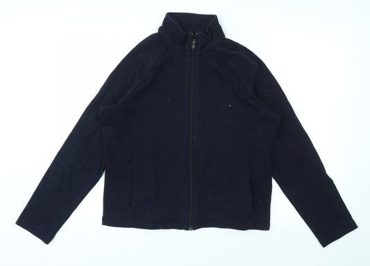 Womens UK Size 14 M&S Blue Full Zip Jumper