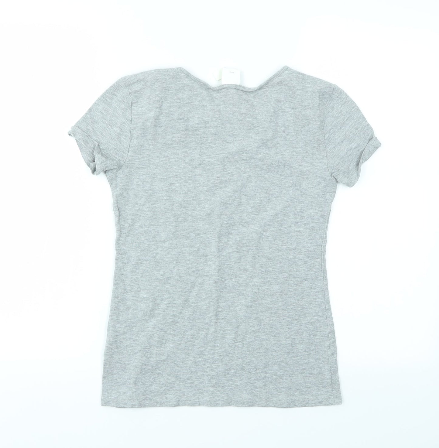 Womens UK Size S H&M Grey Basic T-Shirt