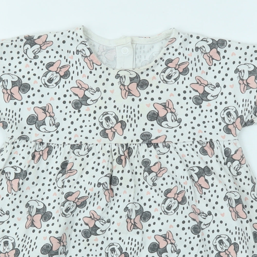 George Girls Ivory Geometric  Fit & Flare  Size 12-18 Months