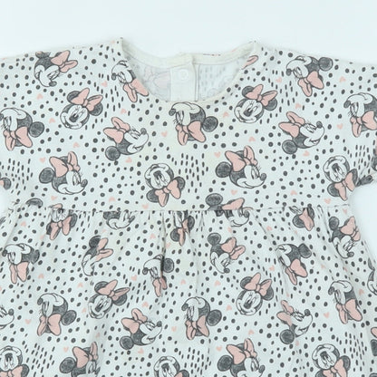 George Girls Ivory Geometric  Fit & Flare  Size 12-18 Months
