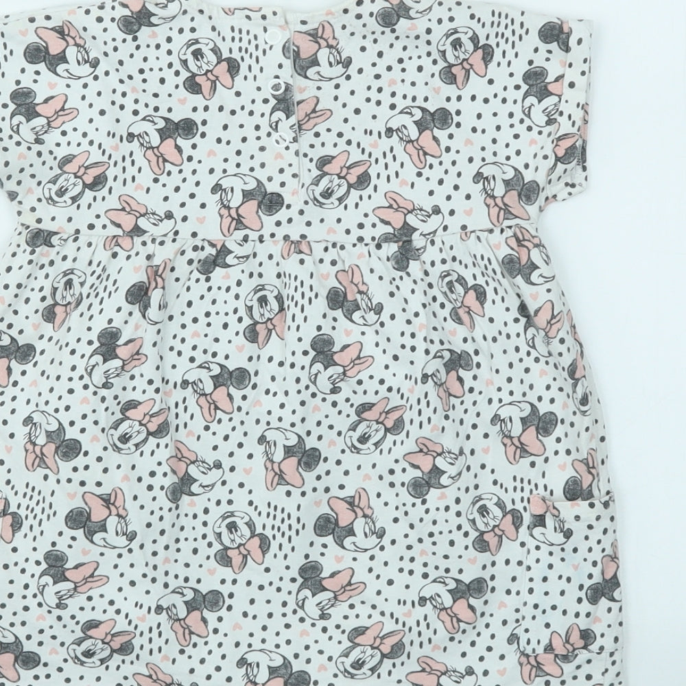 George Girls Ivory Geometric  Fit & Flare  Size 12-18 Months