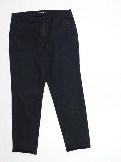 Womens UK Size 12 Debenhams Regular Fit  Black Trousers
