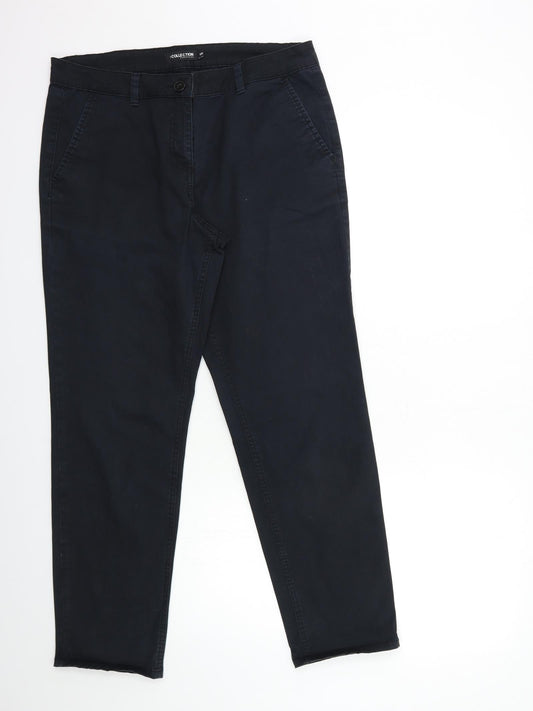 Womens UK Size 12 Debenhams Regular Fit  Black Trousers