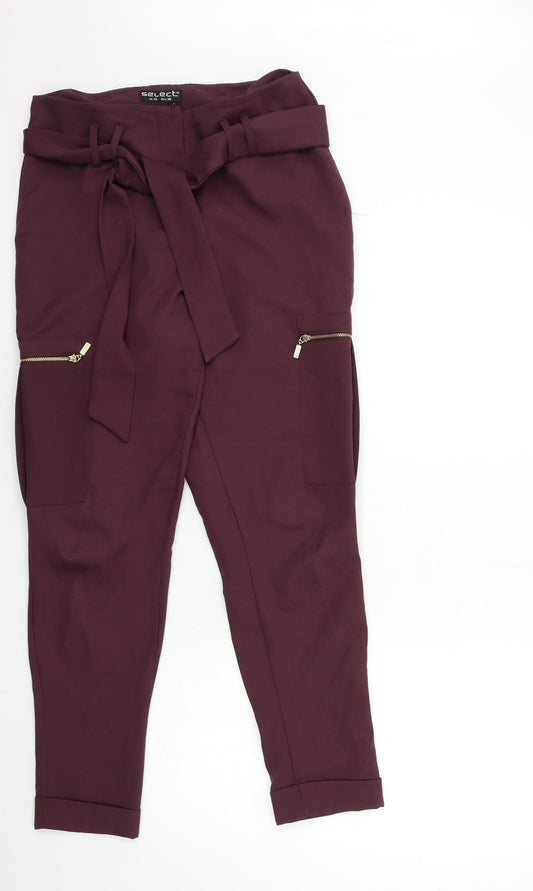 Select Womens Purple   Trousers  Size 10 L30 in