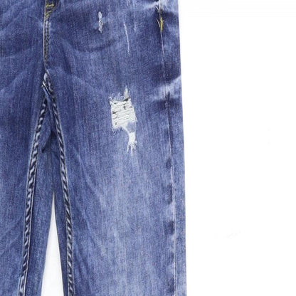 Womens UK Size 26 in H&M Regular Fit Skinny Blue Jeans
