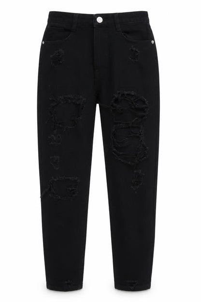 Womens UK Size 6 Missguided Regular Fit Mom Black Jeans