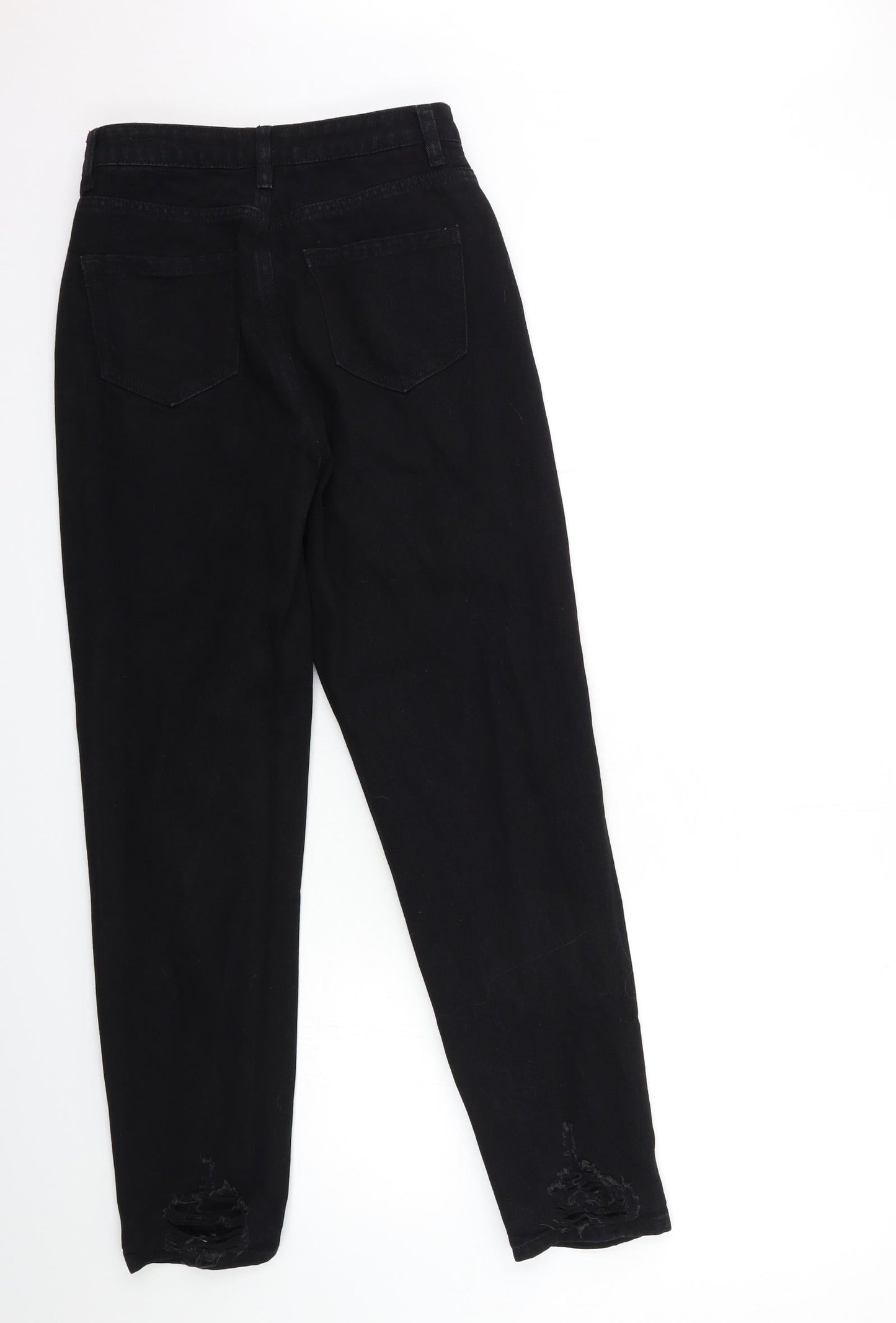 Missguided Womens Black  Denim Mom Jeans Size 6 L29 in