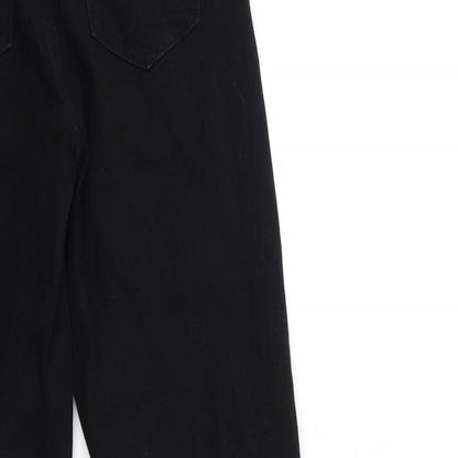 Missguided Womens Black  Denim Mom Jeans Size 6 L29 in